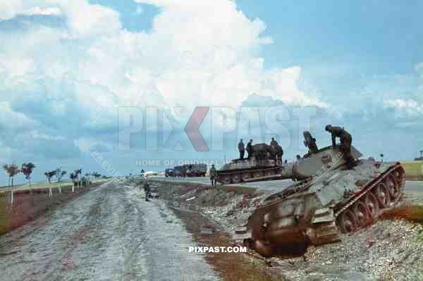 1 of the first ever 150 T34 tanks to be produced. Captured my a German medical unit. Russian front 1941.