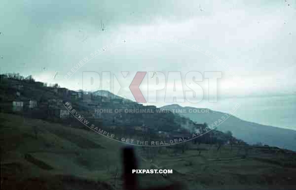 22nd Panzer Division moves through villages and mountains of Krim, Kretsch, 1942.