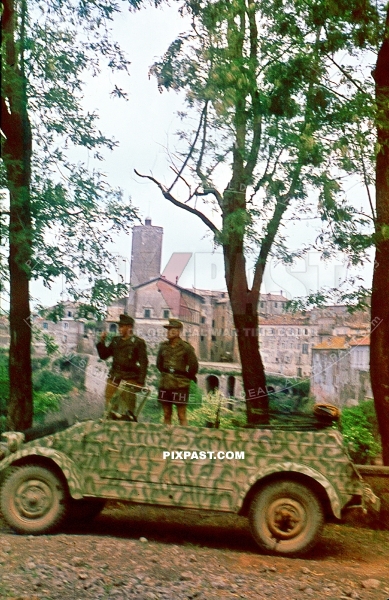 26th Panzer Divisions Nachrichten Abteilung Italy 1944 Volkswagen Kubelwagen Rome Anzio tropical camouflage 