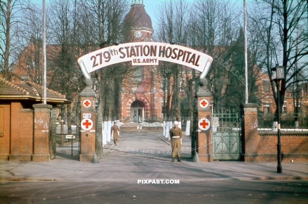 279th Station Hospital US: Army Steglitz Berlin 1945. Unter den Eichen.