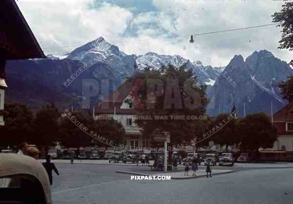 Adolf-Wagner-Platz in Garmisch-Partenkirchen, Germany ~1939