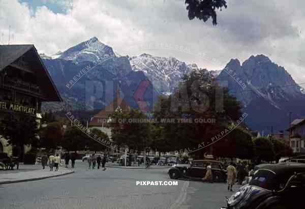 Adolf-Wagner-Platz in Garmisch-Partenkirchen, Germany ~1939