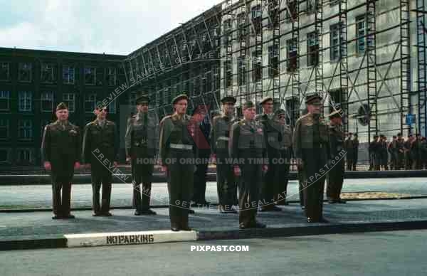 allied generals victory parade in Berlin Lichterfelde, Germany 1945