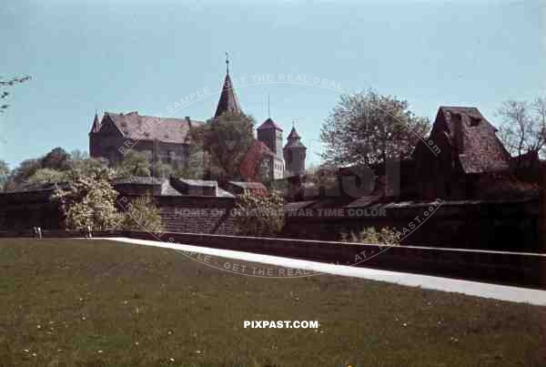 Am Neutorgraben and Castle of Nuremberg, Germany ~1940