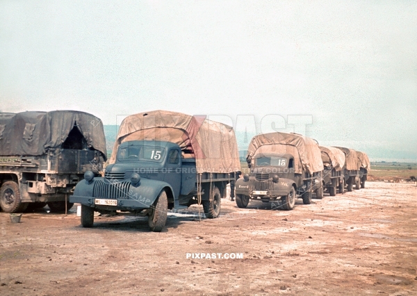 American built Dodge Truck. Lend Lease Captured. Luftwaffe field division in Ukraine 1942