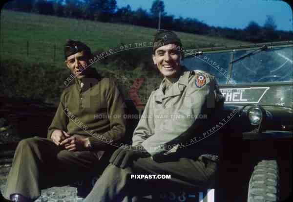 American Willy Jeep in Langres, France in September 1945  ADSEC, Advance Section