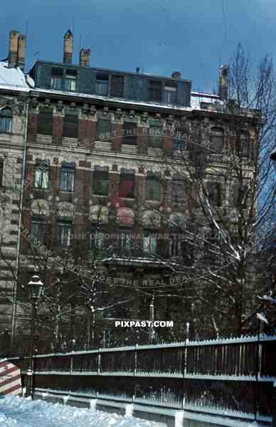 apartment block in Leipzig, Germany 1941