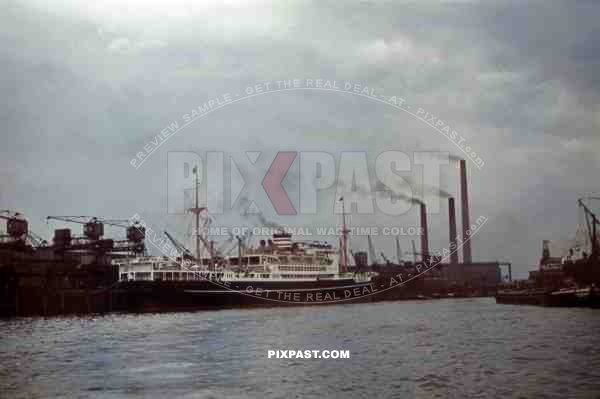 at the Hamburg harbour, Germany ~1940