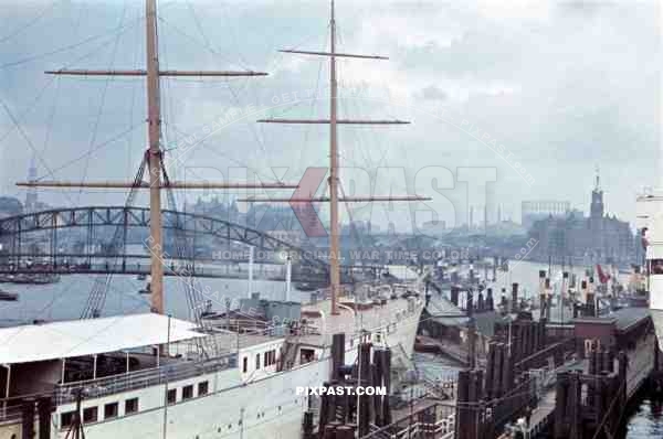 at the Hamburg harbour, Germany ~1940