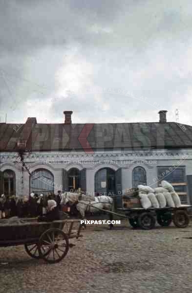 at the market in Baryssau, Russia 1942