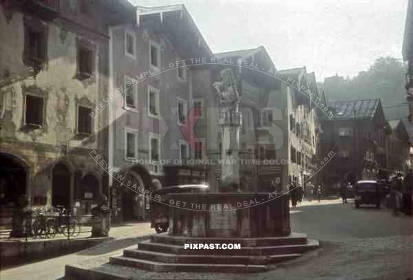 At the market place in Berchtesgaden, Germany 1938