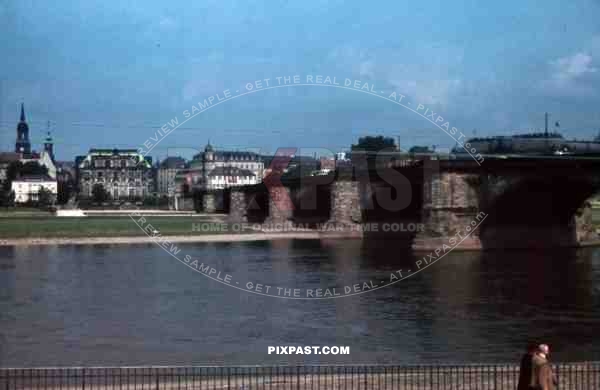 AugustusbrÃ¼cke in Dresden, Germany 1939