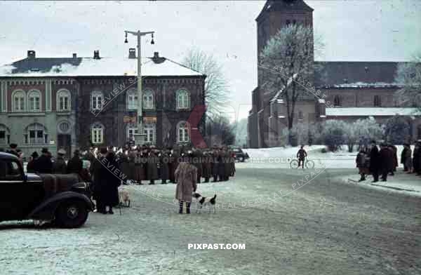 Bad Segeberg, Germany 1941, RAD. Music Charity Band in market place.