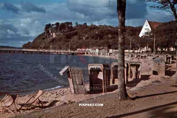 beach at the Kurhaus in GlÃ¼cksburg, Germany 1941