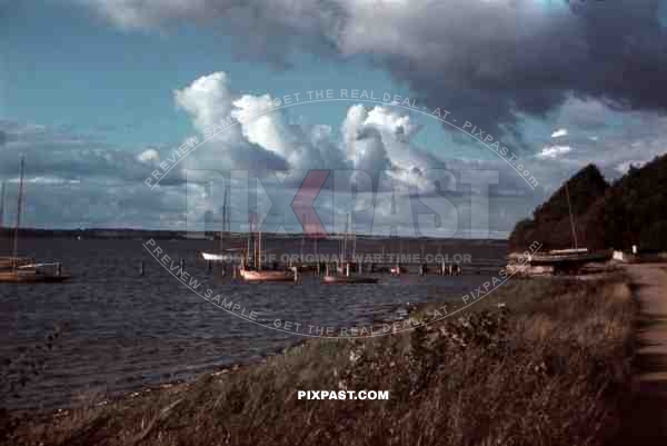 beach at the Kurhaus in GlÃ¼cksburg, Germany 1941