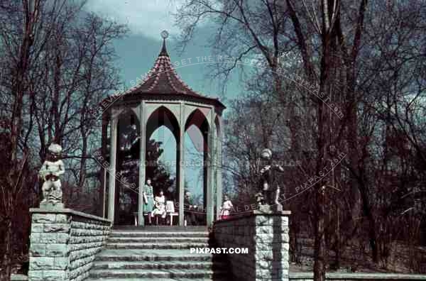 Berlin 1940 Pavillon im Franckepark von Berlin Tempelhof.