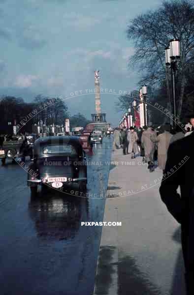 Berlin, Germany, 1939, Ost-West-Achse, Tiergarten, Siegessaeule,