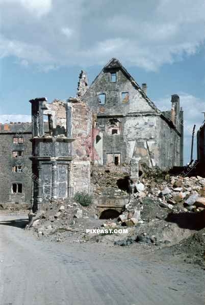 Bombed and destroyed Kassel city. Germany September 1944