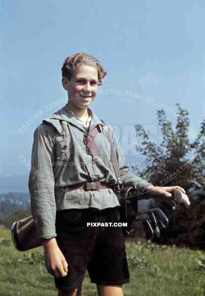 boy on golf course in Baden-Wuerttemberg, Germany ~1938