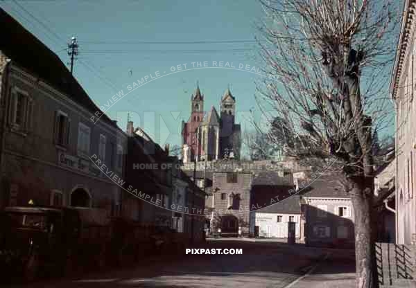 Breisach Germany 1939, Munster Church and Specktor, Ganter Bier, Ablage Truck Lorry,