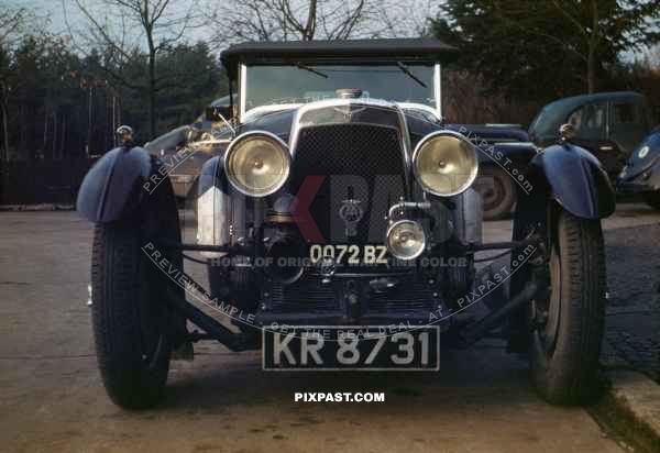 British RAF pilot staff car. 1930 Aston Martin Series-1 International kr 8731 2667 cc. Fliegerhorst Fassberg 1948