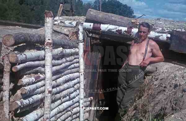 bunker at the base between Bryansk (Russia) and Konotop (Ukraine) 1944, Sicherungsbataillon 738