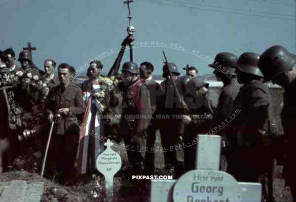 Burial in Hoechstadt an der Aisch, Germany 1943