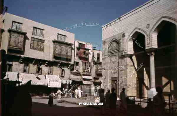 Busy street in Cairo, Egypt 1939