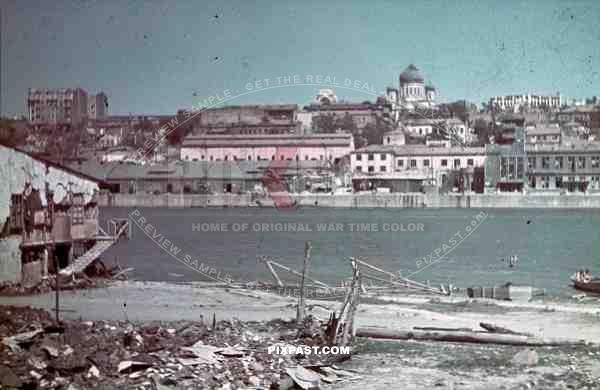 City of Rostov-on-don, Southern Russia, Cathedral Of The Nativity Of The Virgin, 1942, German soldiers swimming.