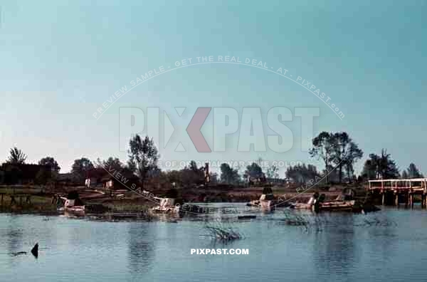 Complete Russian T34 Tank Unit sunk in River. Dubno Ukraine. Battle of Brodny 1941. German 9. Infantry Division