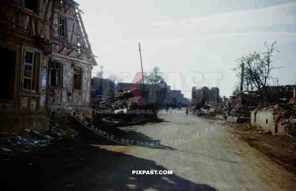 Destroyed American Sherman tank, Operation Nordwind, Hatten France 1945.