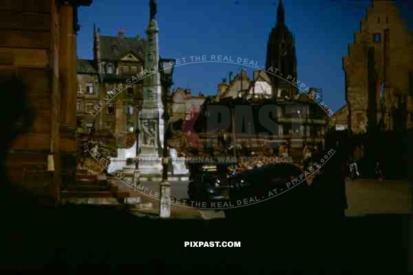 destroyed buildings in Frankfurt, Germany 1945