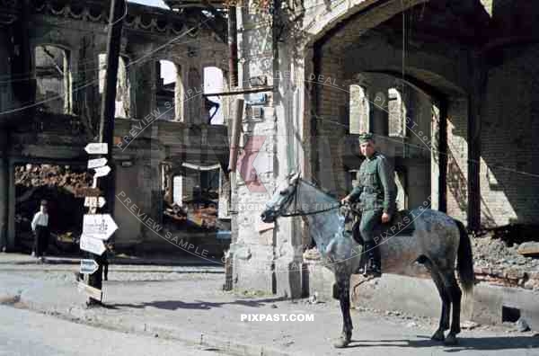 destroyed buildings in Minsk, Belarus, Russia 1941