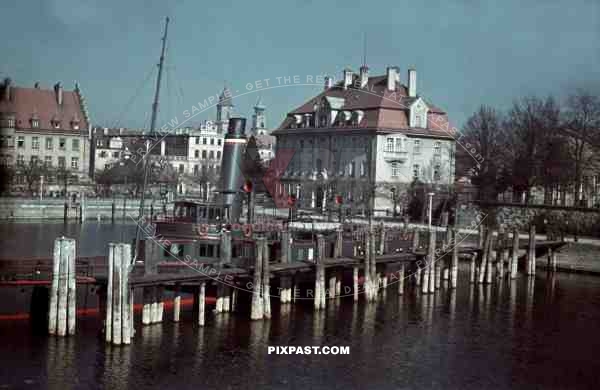 Diesel Tour Holiday Ship Allgau in Lindau Germany 1943. Bodensee.