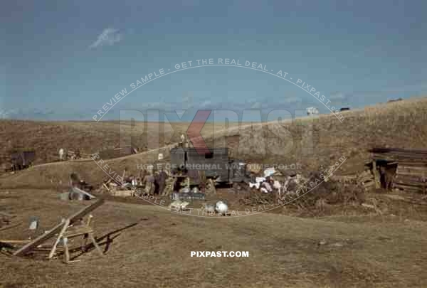 Dugouts near Stalingrad, Russia 1942