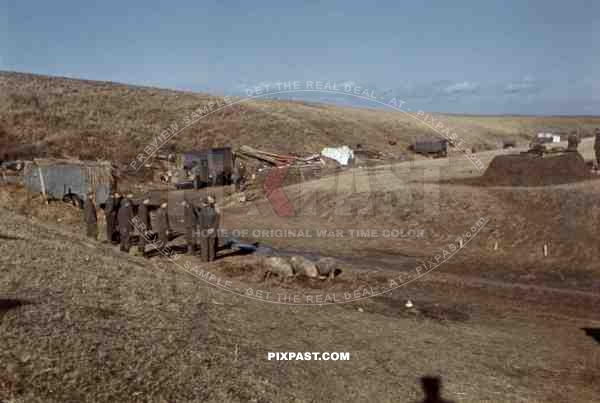 Dugouts near Stalingrad, Russia 1942