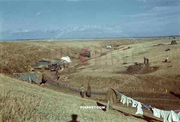 Dugouts near Stalingrad, Russia 1942