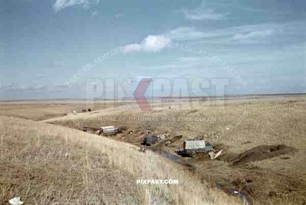 Dugouts near Stalingrad, Russia 1942