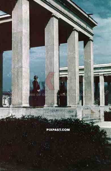 Ehrentempel, Konigsplatz, Munich 1936, SS military guard. changing of the guard.