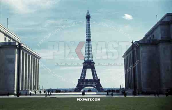 Eiffel Tower in Paris, France 1937