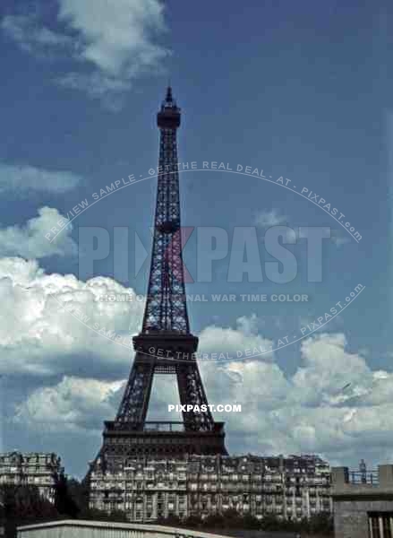 Eiffel Tower in Paris, France 1937