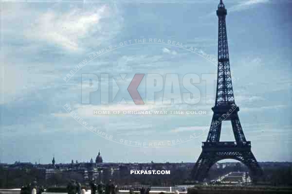 Eiffel Tower in Paris, France 1937