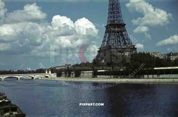 Eiffel Tower in Paris, France 1937