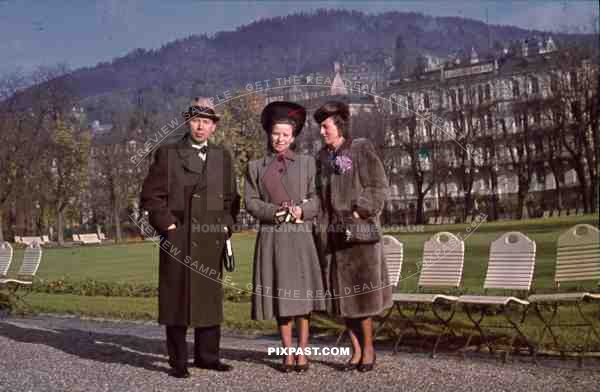 family at the Kaiserallee in Baden Baden, Germany 1940