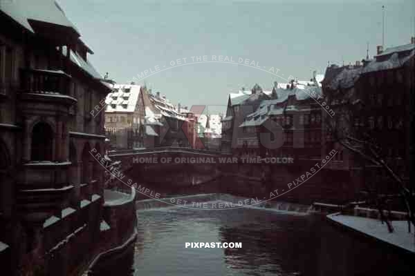 FleischbrÃ¼cke in Nuremberg, Germany ~1940