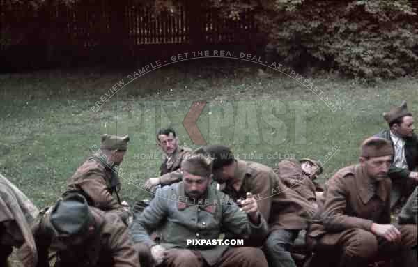 French army POW soldiers taken near Verdun France by the German Wehrmacht. Fall of France 1940