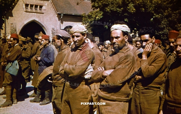 French Moroccan Colonial Troops captured by German Wehrmacht. France 1940