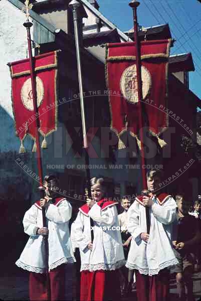 Fronleichnam, Fronleichnamsprozession, Freiburg Germany 1939