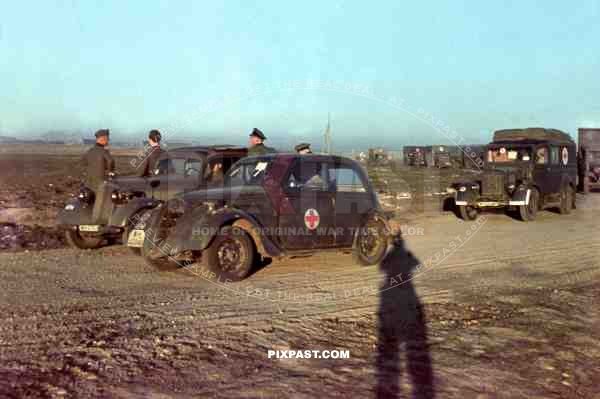 German army ambulance and medical transport unit Krankentransport-Abt. 562. Tarnopol Ukraine 1942