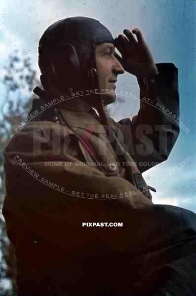 German Luftwaffe Captain FISCHER Pilot in Flight Jacket and Helmet from Munich